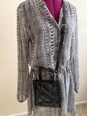 Steve Madden Black  Clear Crossbody Tote Bag -  Madden Girl